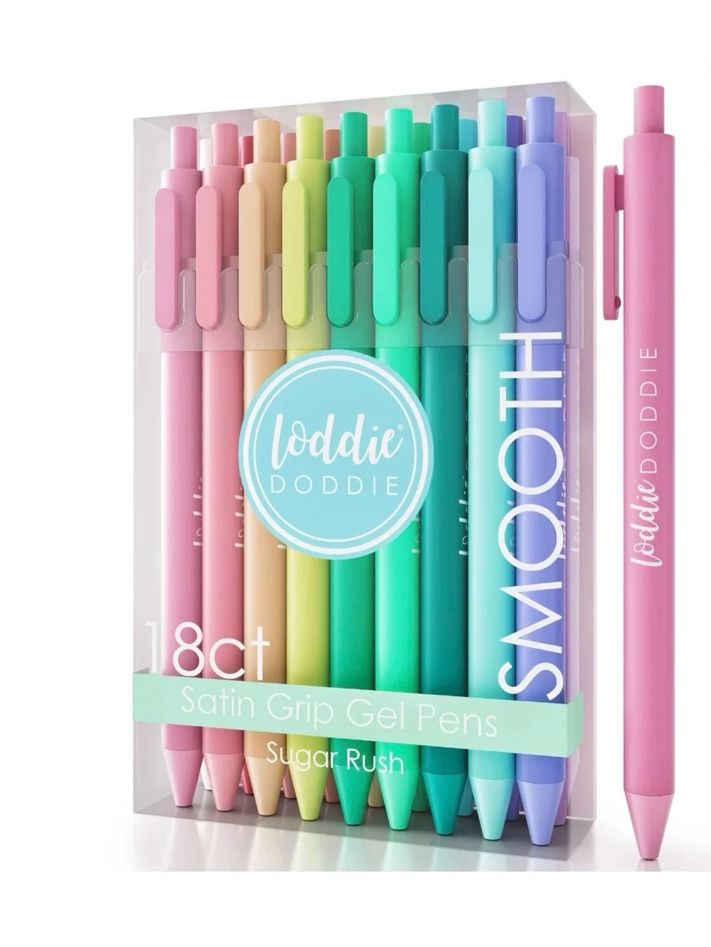 Loddie Doddie 18 Satin Grip Gel Pens - PICK ONE Set